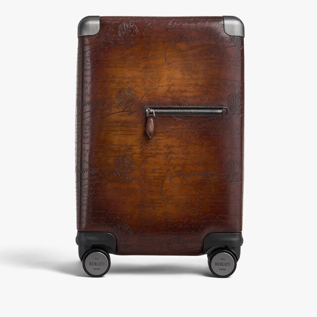 Formula 1005 Scritto Leather Rolling Suitcase, CACAO INTENSO, hi-res 1