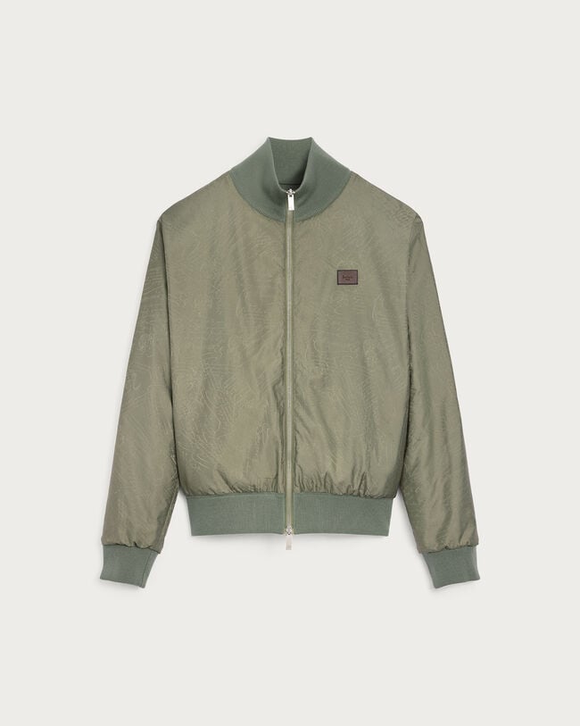 Blouson R&eacute;versible avec D&eacute;tail en Cuir, Salvia, hi-res