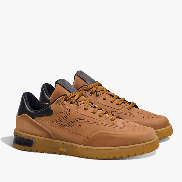 Playoff Nubuck Leather Sneaker, HAVANA, hi-res 2
