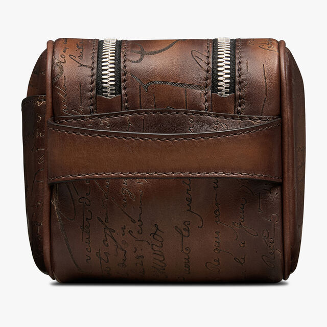 Formula 1003 Scritto Leather Pouch, CACAO INTENSO, hi-res 4
