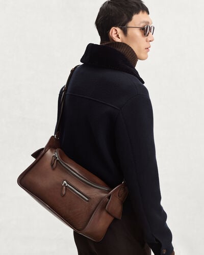 P&eacute;riple Barrel Bag Messenger, Soft Brown, hi-res