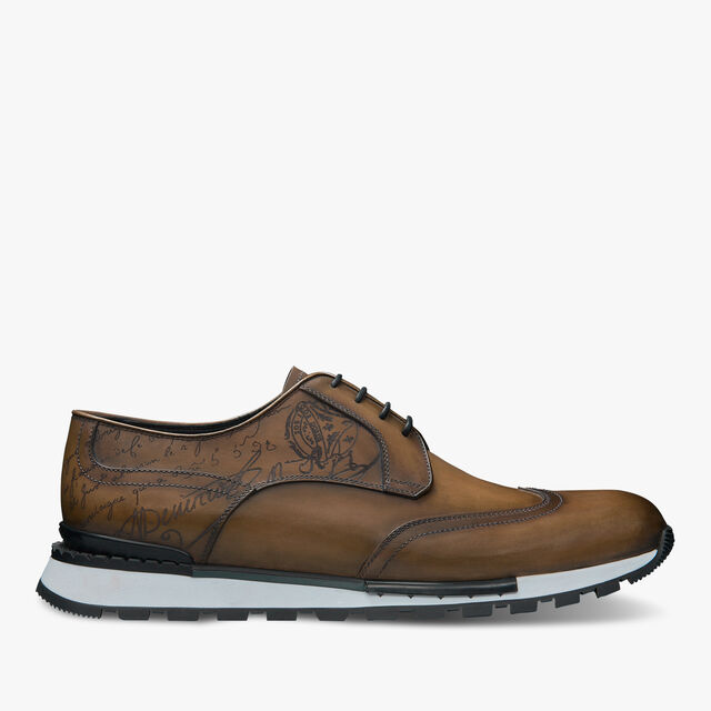 Fast Track Scritto Leather Sneaker, OLIVE, hi-res 1