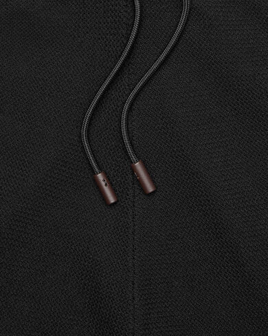 Shadow Jogpants with Leather Detail, Noir, hi-res