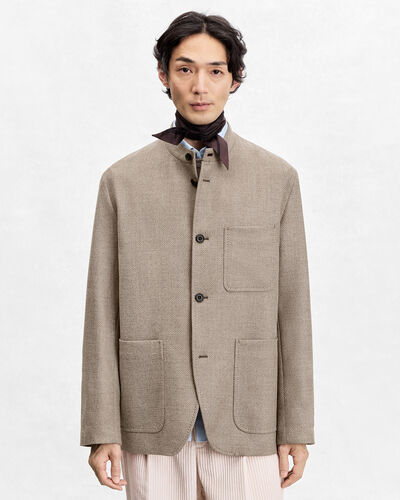 Light Stretch Wool Foresti&egrave;re Jacket, Warm Beige, hi-res