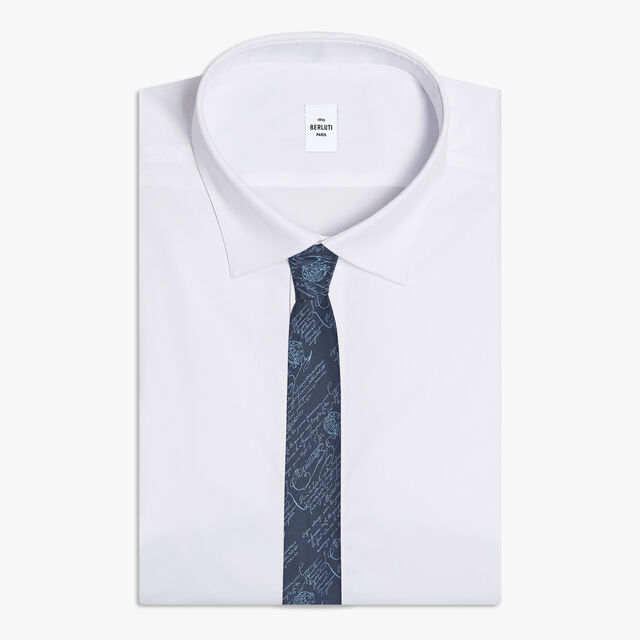 Scritto Tie With Shading Effect, SPACE BLUE, hi-res