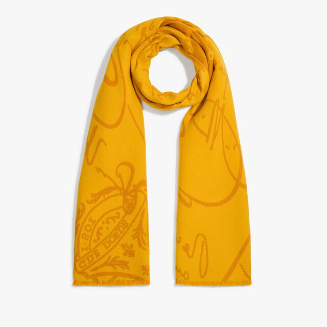 Wool Scritto Scarf, SULFUR, hi-res 1