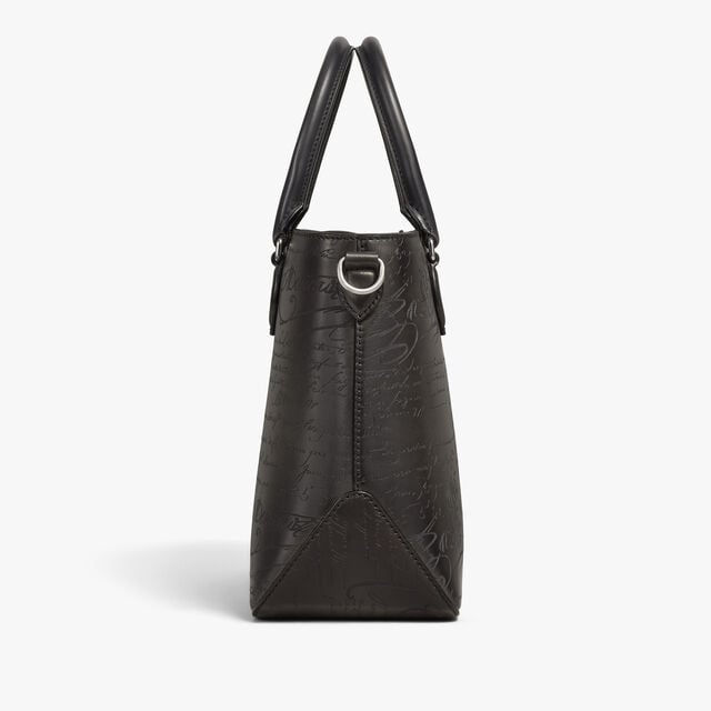 Cabas Toujours Xs En Cuir Scritto, NERO GRIGIO, hi-res 4