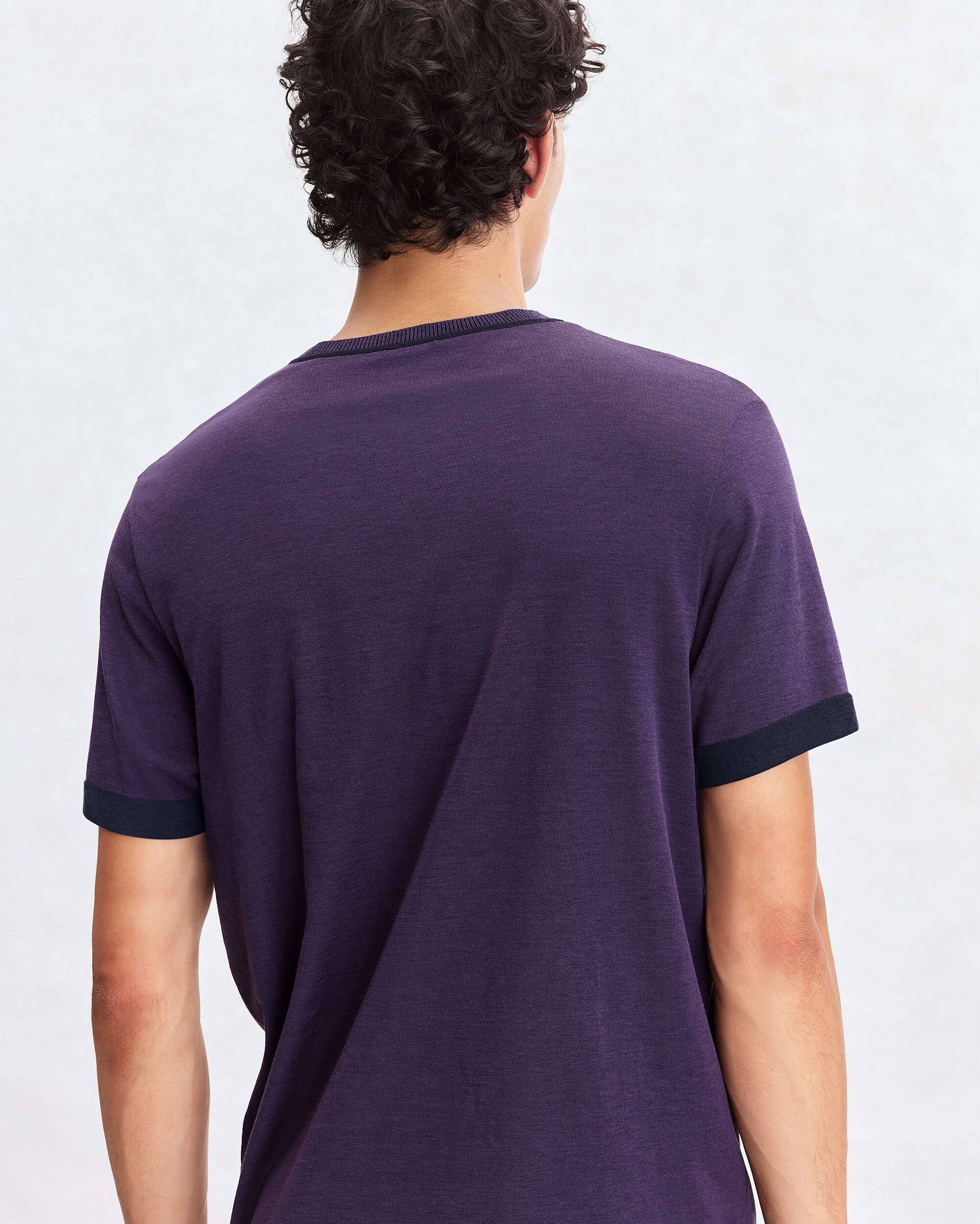 Bicolor Reversible T-Shirt, Navy & Purple, hi-res