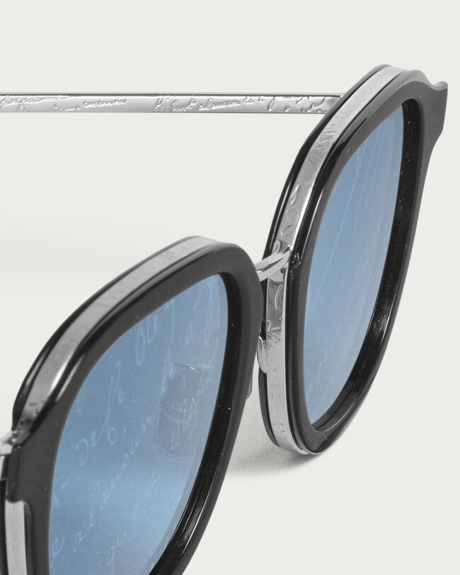 Equinox Sunglasses, Black & Grey Scritto Silver, hi-res