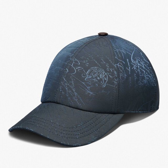 Nylon Scritto Baseball Cap, WASHED INDIGO, hi-res 1