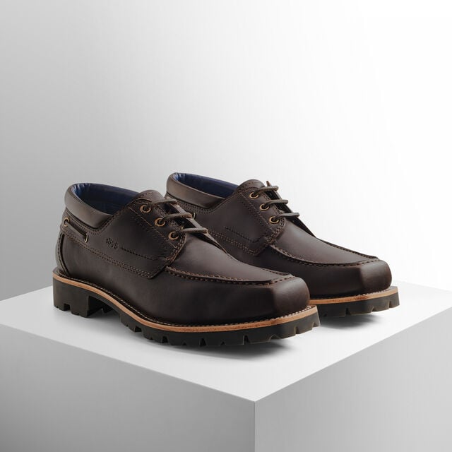 Grand Chemin Leather Derby, DARK BROWN, hi-res 8