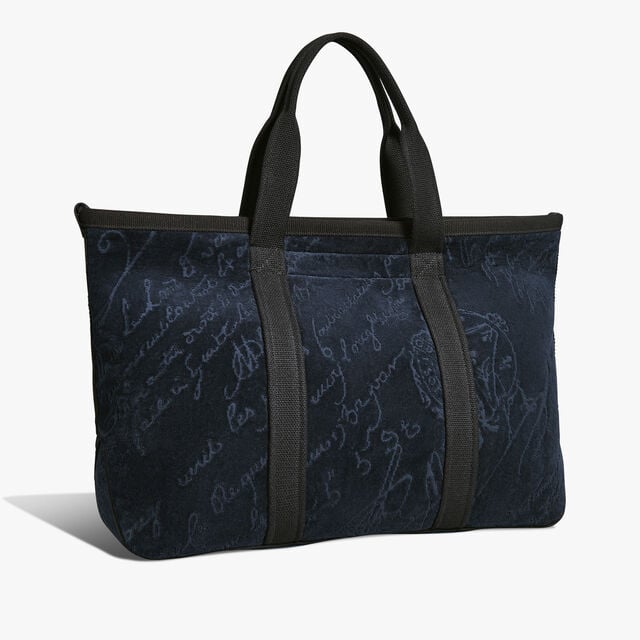 Oversize Tote Sponge Scritto Tote, MARINE, hi-res 3
