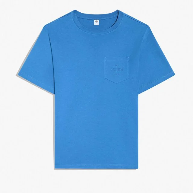 Pocket Logo T-Shirt, BLUE HAWAI, hi-res 1
