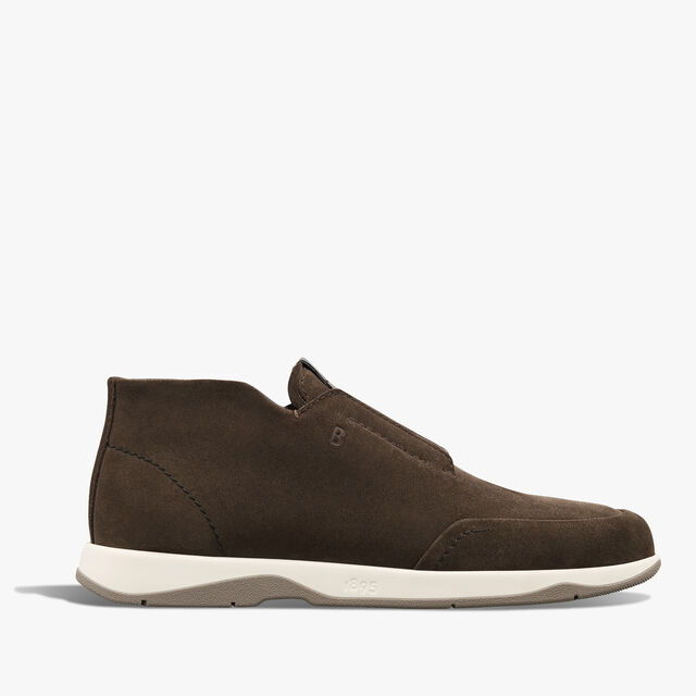 Echappée Suede Calf Slip On, DARK BROWN, hi-res 1