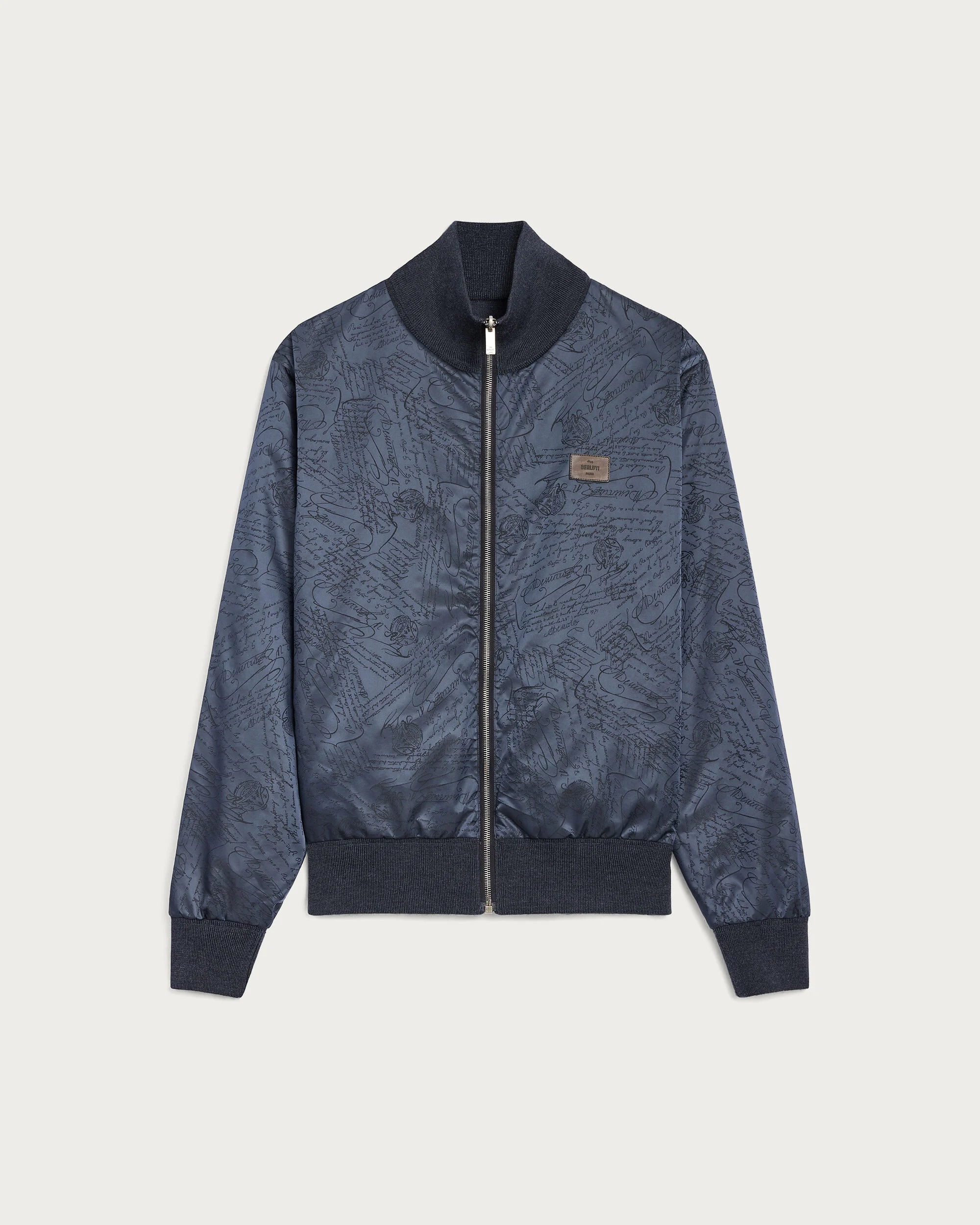 Reversible Blouson with Leather Detail, Purple Cloud, hi-res