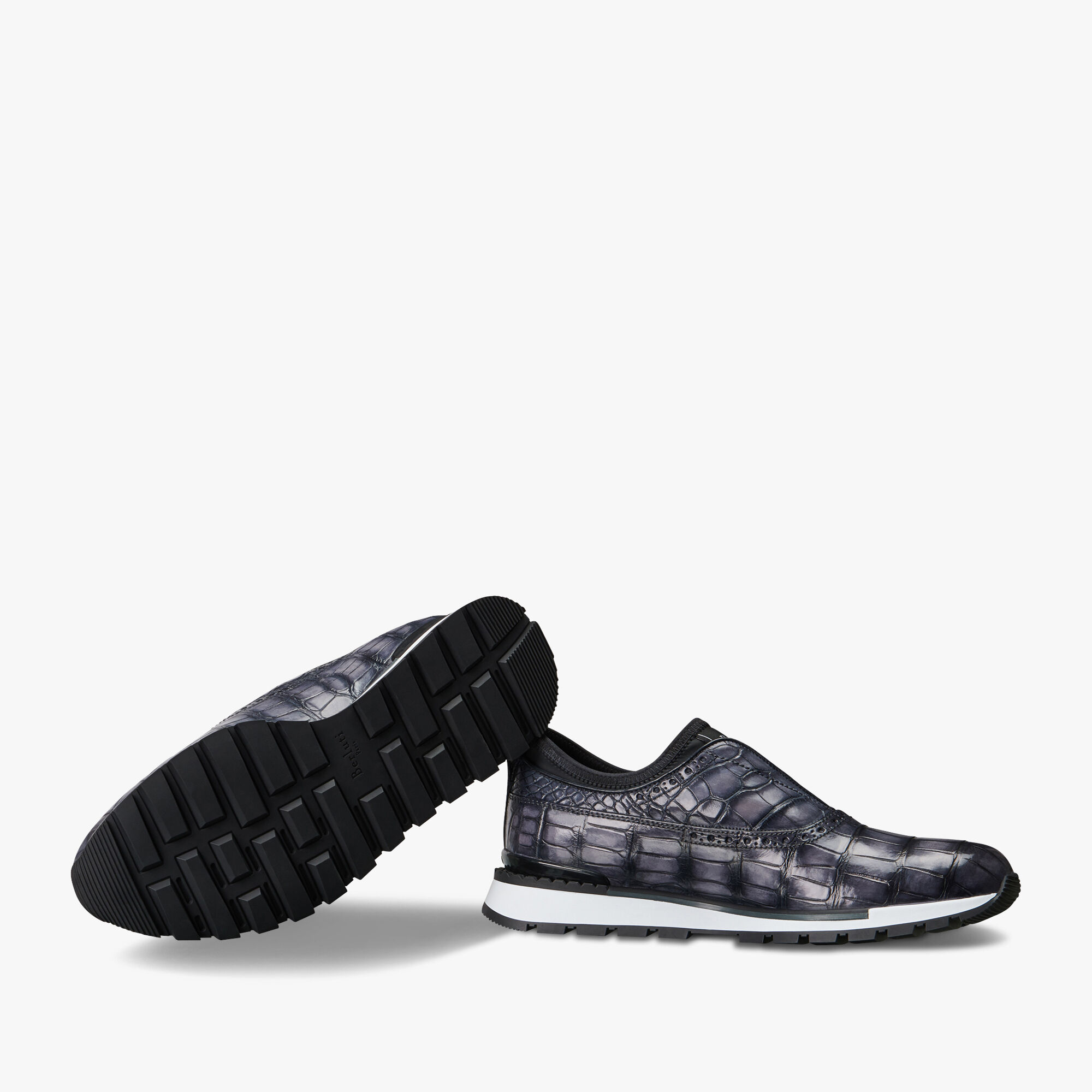 Fast Track Torino Alligator Leather & Neoprene Sneaker - Berluti