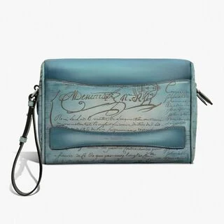 Pochette Rosewood Gradiant En Cuir Scritto, STONE DENIM, hi-res