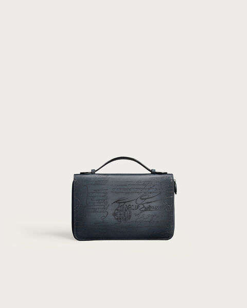 Itauba Wide Zipped Pouch, Blu Minerale, hi-res