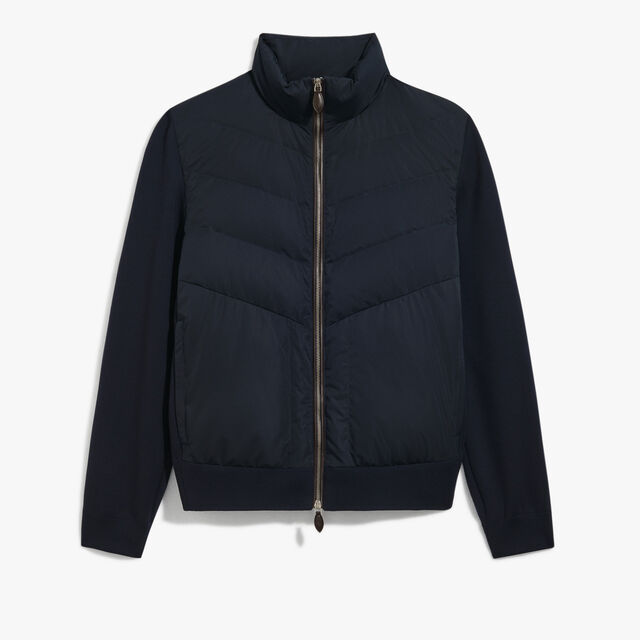 Wool & Nylon Mix Material Blouson, BLUE WINTER NIGHT, hi-res 1