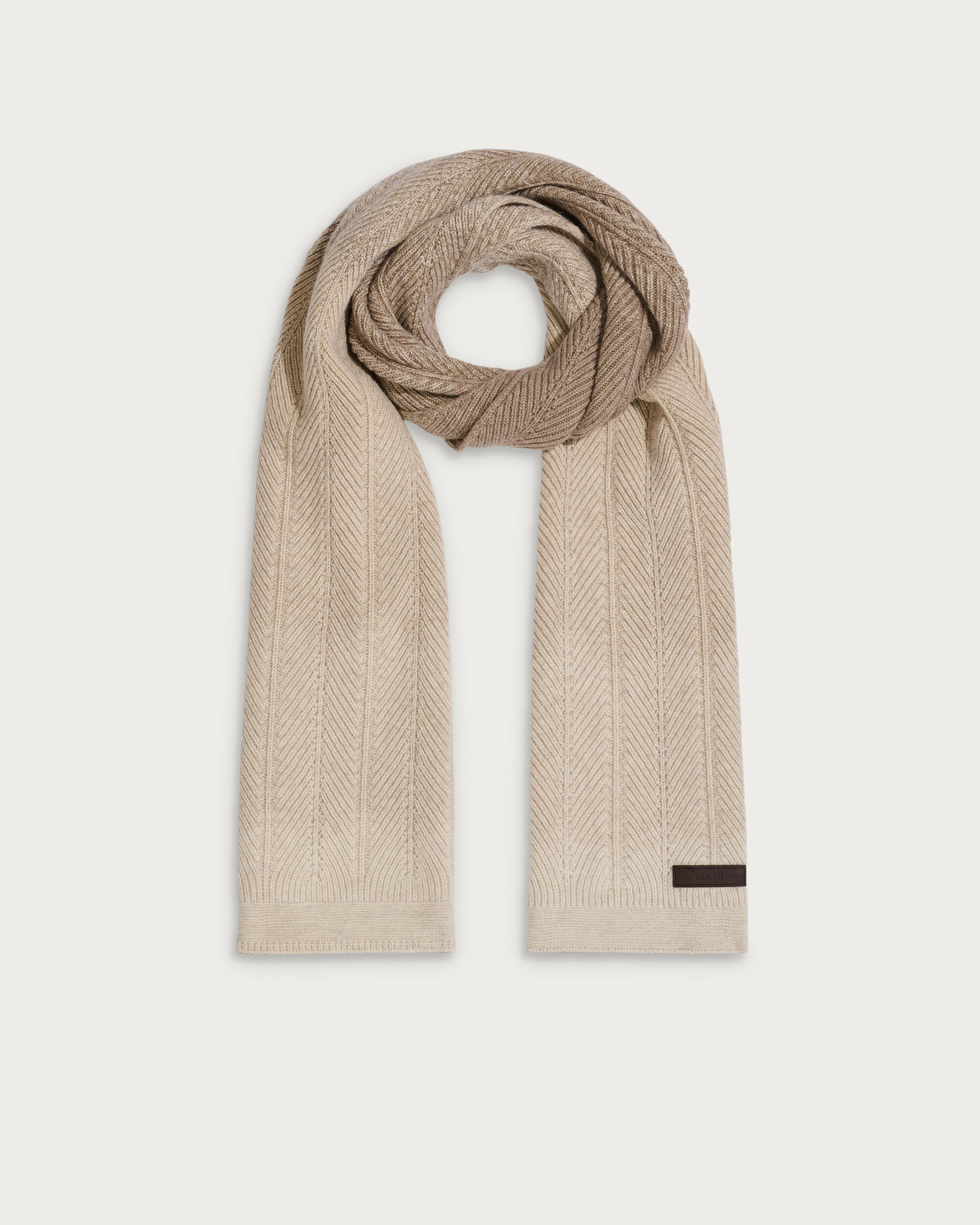 グラデーション カシミア スカーフ, Warm Beige, hi-res