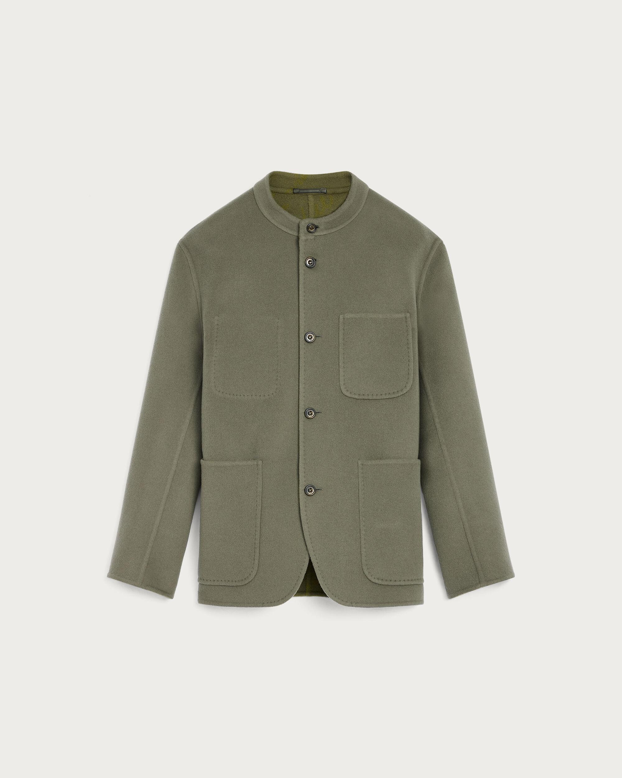 内饰Scritto图纹双面Foresti&egrave;re夹克, Kaki & Internal Giant Scritto, hi-res