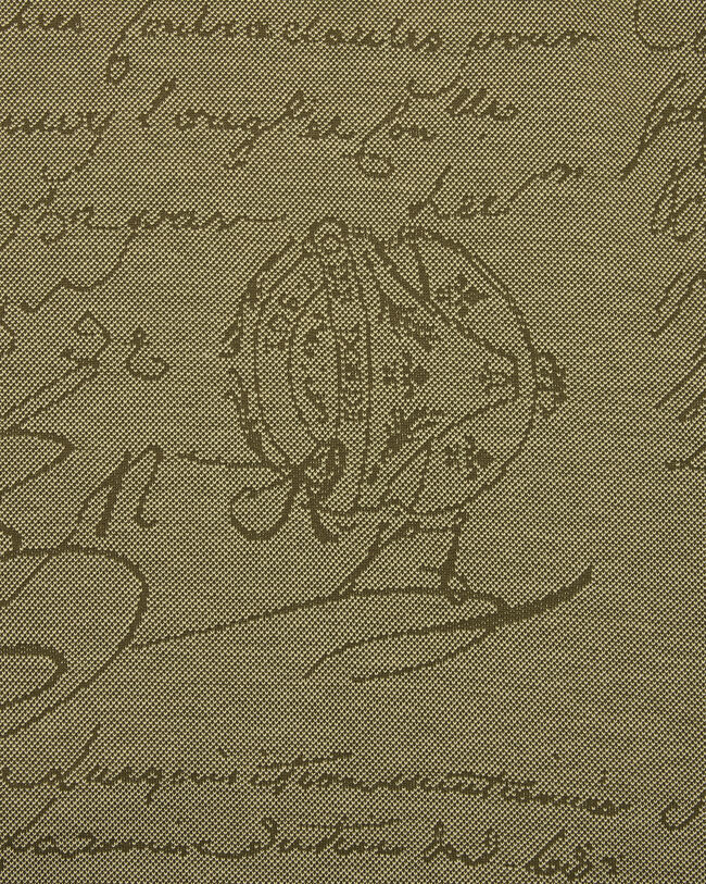 T-Shirt Piqu&eacute; &agrave; motif Scritto, Salvia, hi-res