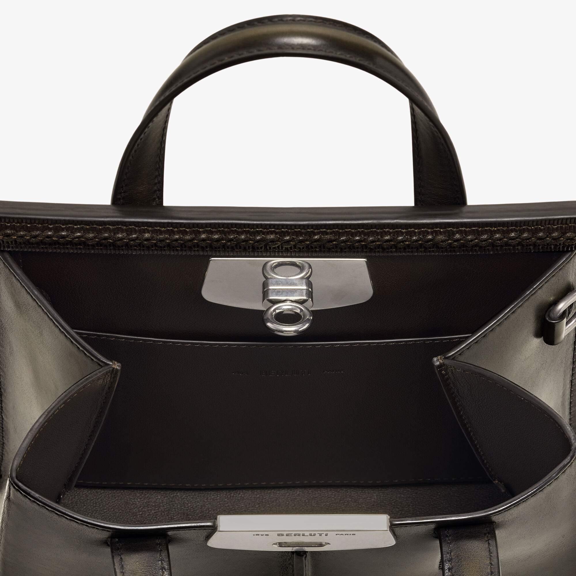 定価70,9万 ベルルッティ ルッティ25 レザー バッグ ネロキャビア 限定品 定価70，9万 Berluti LUTI25 PatineLeather ToteBag