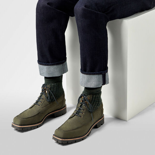 Grand Chemin Nubuck Leather Boot, FORREST GREEN, hi-res 7