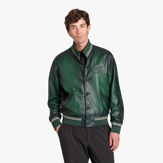 Patina Leather Blouson, DEEP TOURMALINE, hi-res 2