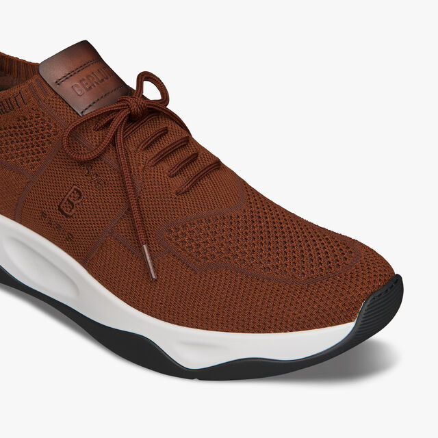 Shadow Knit And Leather Sneaker, TOFFEE, hi-res 6