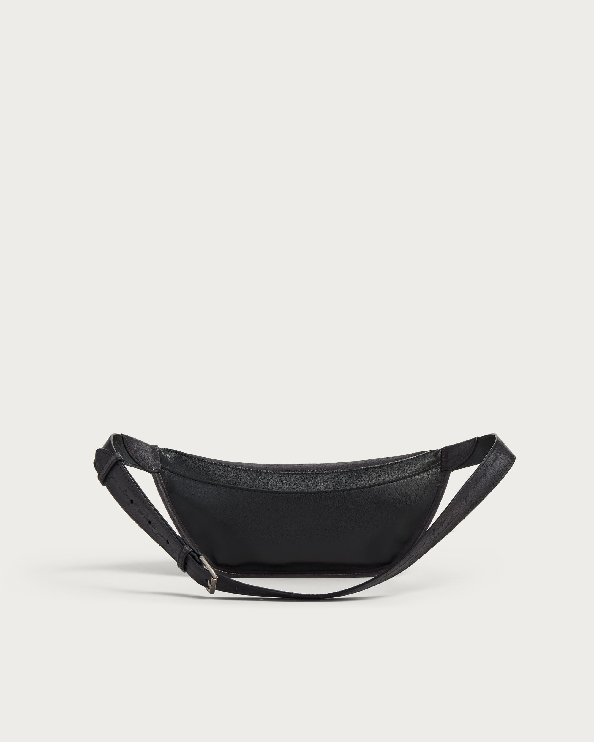 美品　Berluti ボディバッグ ブラック ベルルッティカリグラフィ ボディバッグ 黒 メンズ ナイロン ウエスト