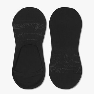 Cotton Ghost Scritto Socks, BLACK, hi-res