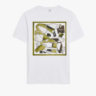 シュー カレッジ Tシャツ, OPTICAL WHITE/SHOE PATTERN GRE, hi-res
