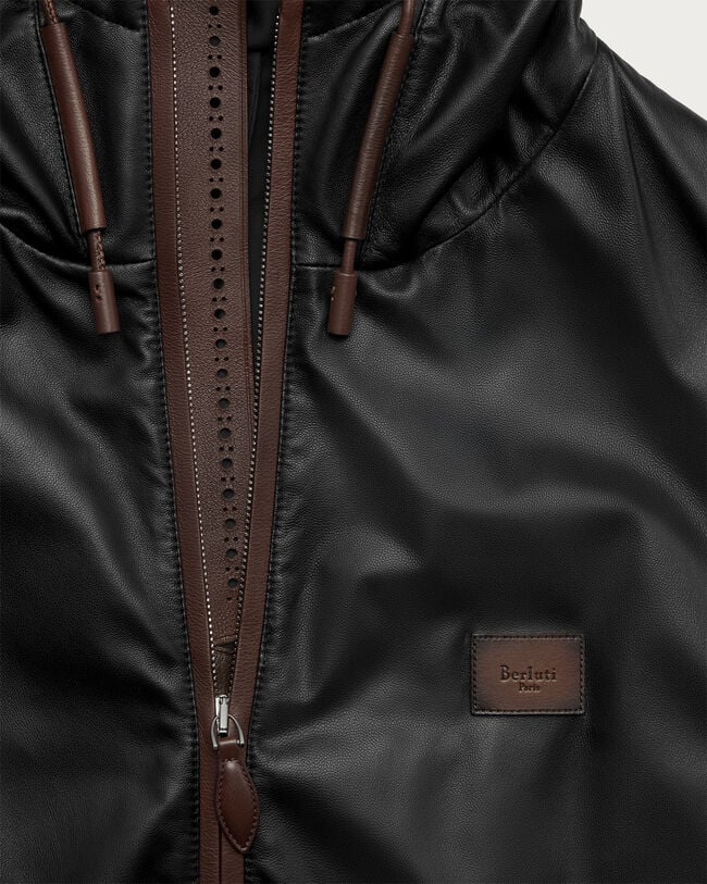 Ultralight Fly Leather Parka, Noir, hi-res