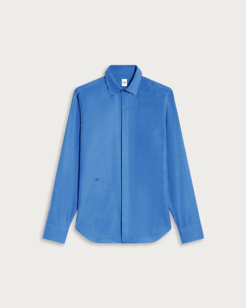 Andy Scritto图纹衬衫, Blue Hawai, hi-res