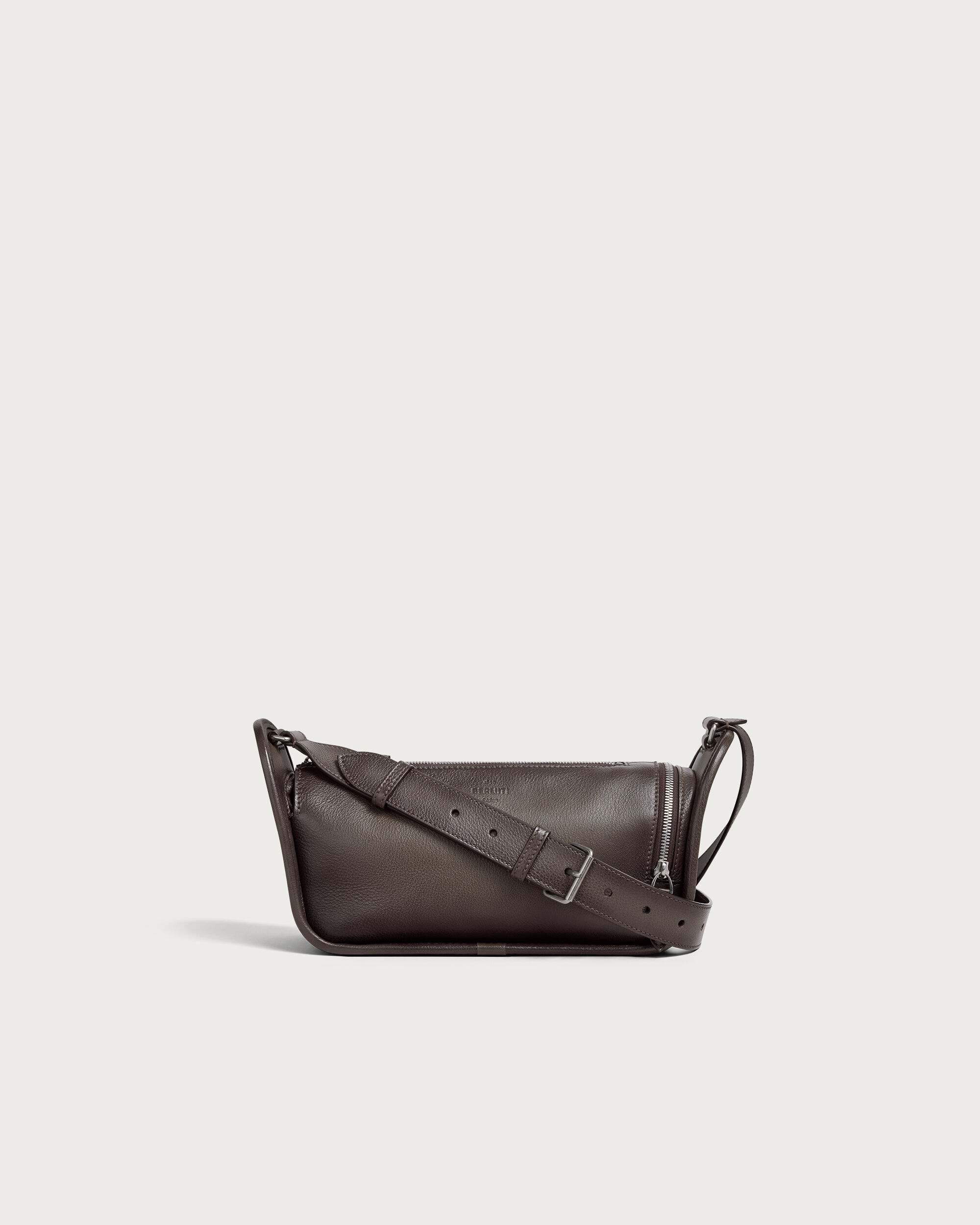 P&eacute;riple Side Zip Messenger, Grey, hi-res