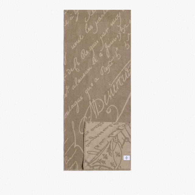 Wool Scritto Scarf, WARM BEIGE, hi-res 2