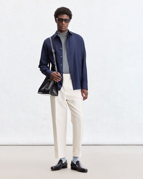 Chemise Andy Motif Scritto, Blue Indigo, hi-res