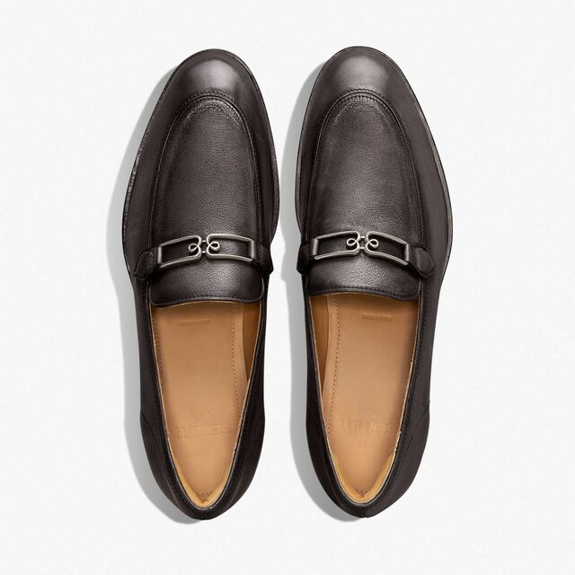 B Volute Calf Leather Loafer, NERO, hi-res 3