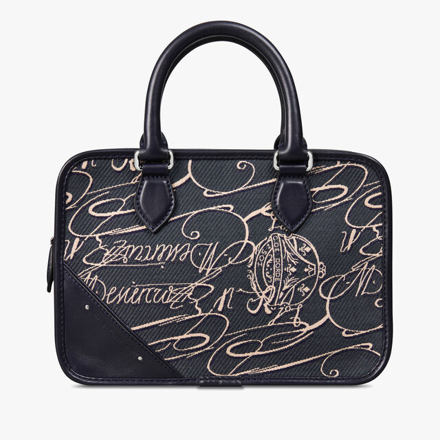 Sac Bandoulière Un Jour Gulliver En Toile Scritto Arabesque, NAVY, hi-res 1