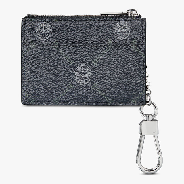 Hop Canvas and Leather Key Coin Purse, BLACK + TDM INTENSO, hi-res