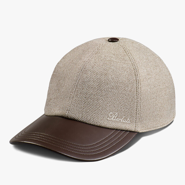 Herringbone Baseball Cap, TAUPE GREY, hi-res 1