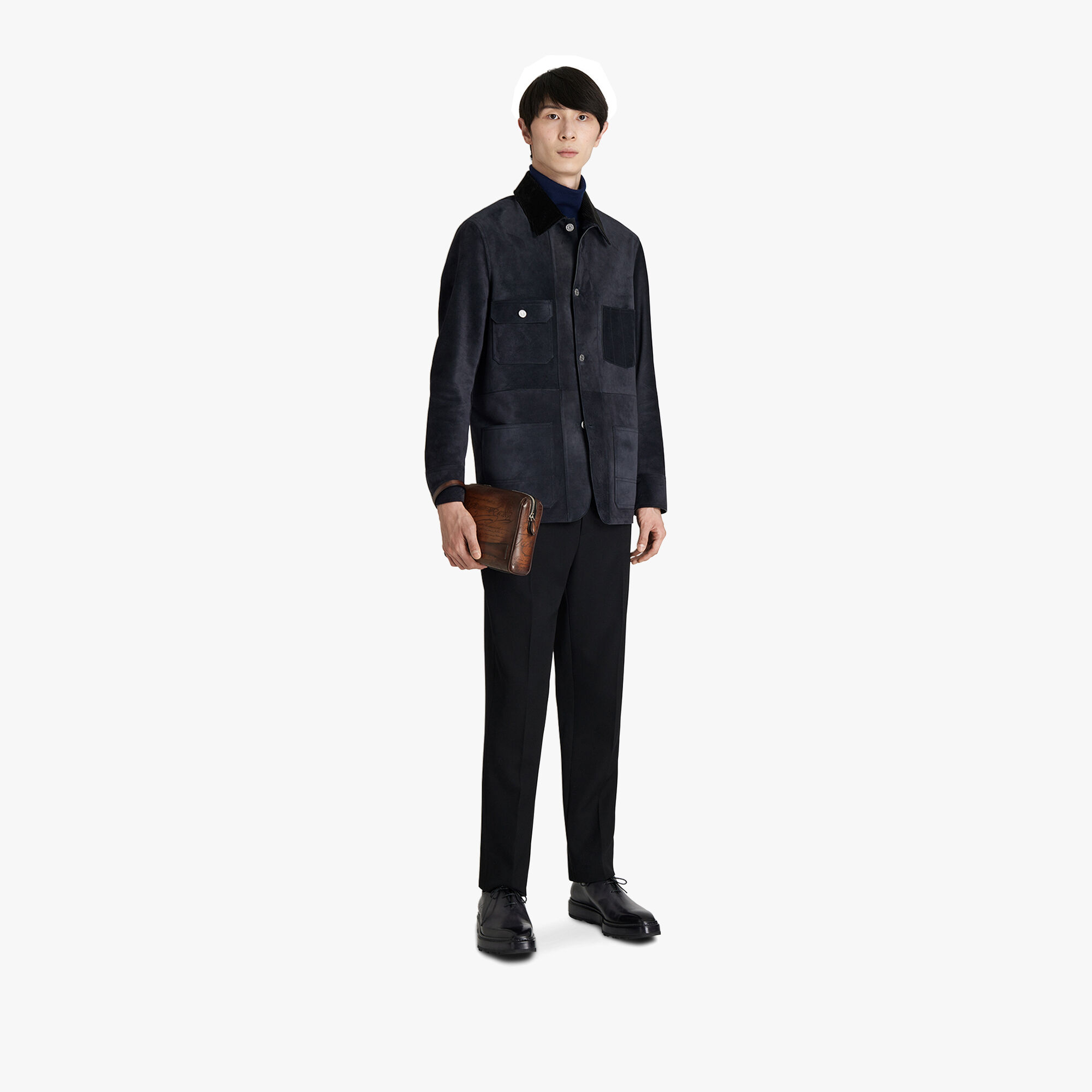 Rosewood Scritto Leather Pouch | Berluti IL