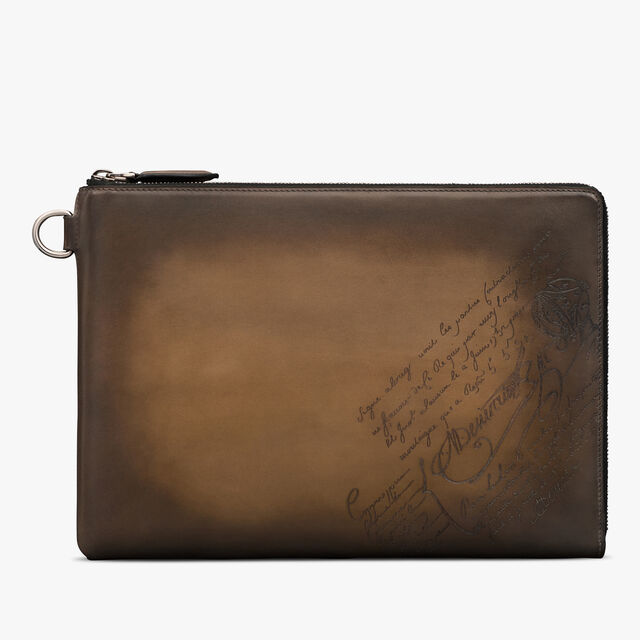 Nino GM Scritto Leather Clutch