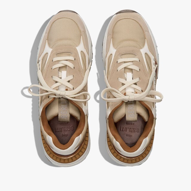 Skyrunning Leather And Nylon Sneaker, DUNE, hi-res 3