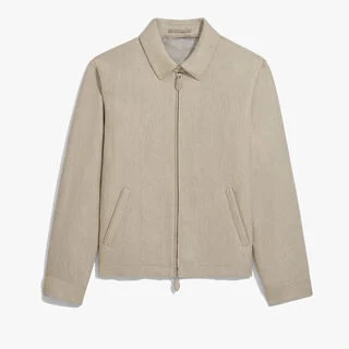 Linen Blouson, NATURAL BEIGE, hi-res