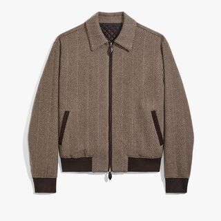 Cashmere Herringbone Jacket, COFFEE BEAN, hi-res