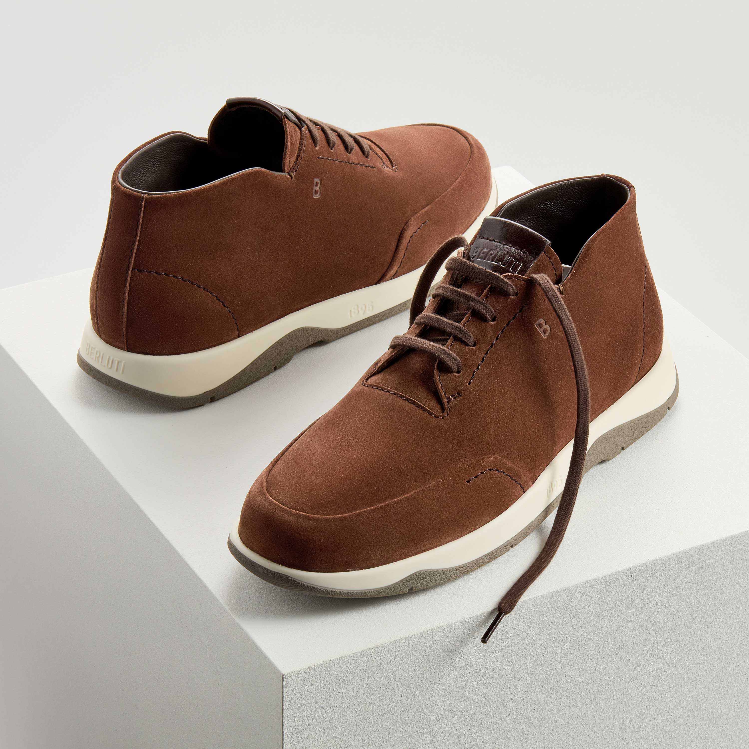 【Berluti】Echappee スエードレザー ミッドトップ ダービー 2色 エシャペ スエード スニーカー | ベルルッティ JP