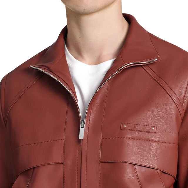 Light Leather Blouson, RED RUST, hi-res 5