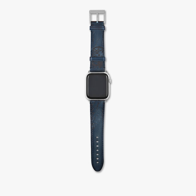 Scritto Leather Apple Watch Bracelet, STEEL BLUE, hi-res 3